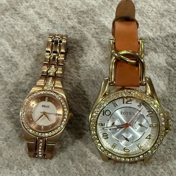 Fossil | Accessories | Fossil Goldtone Watch With Tan Strap  display picture 1